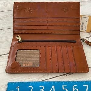 Patricia Nash Valentia Tan Leather RFID
Wallet Wristlet